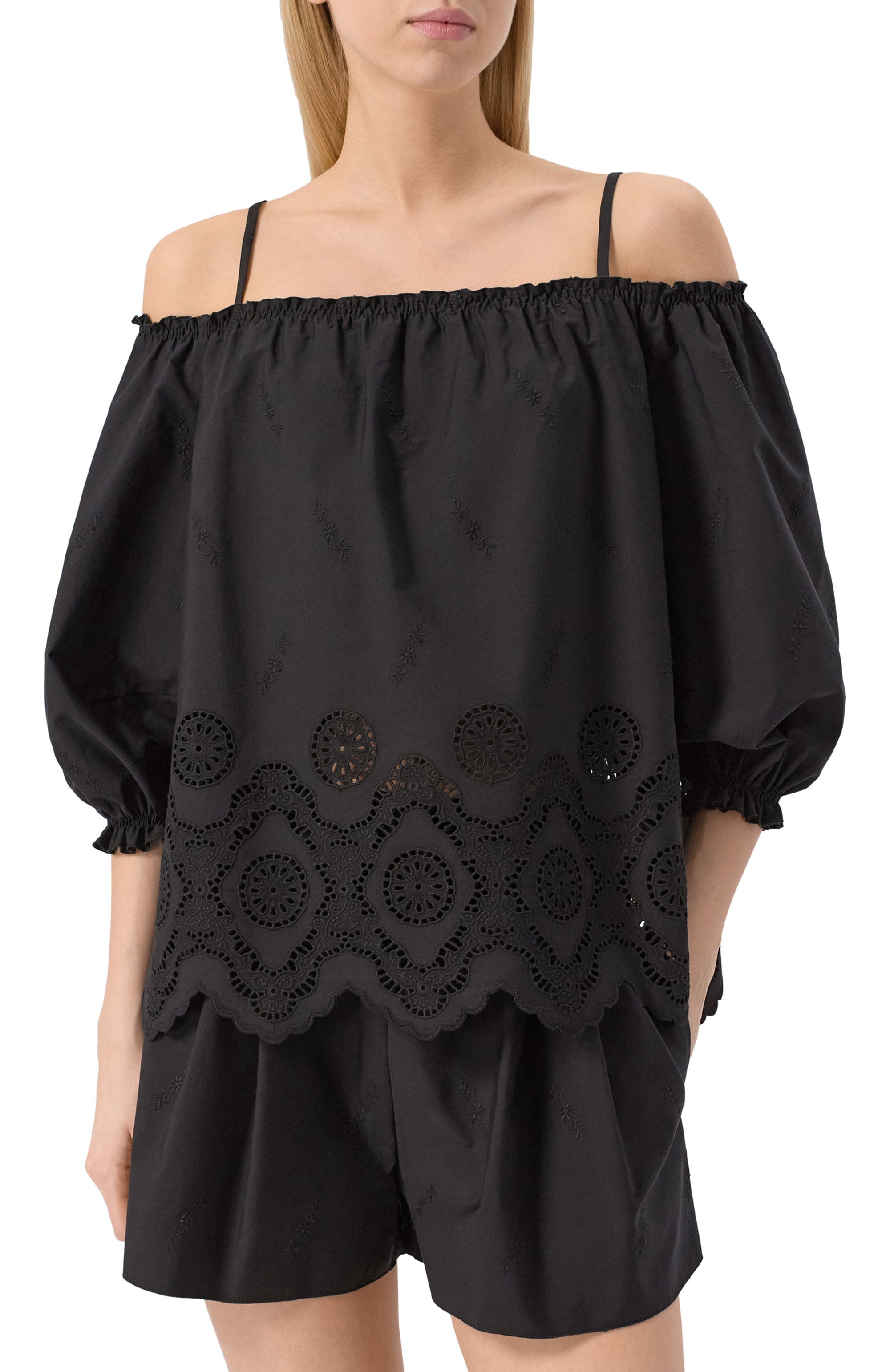 Хлопковая блузка VIKA GAZINSKAYA, арт. SS25-12214, фото 3