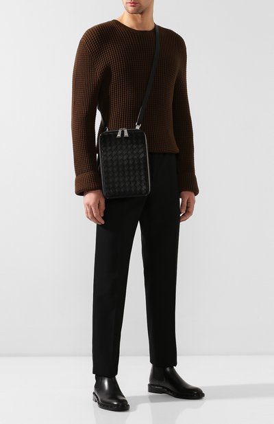 Кожаная сумка-планшет BOTTEGA VENETA, арт. 596730/V00BL, фото 2