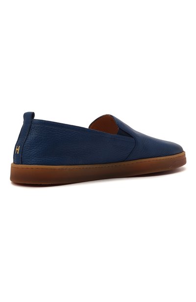 Кожаные слипоны H`D`S`N BARACCO темно-синего цвета по цене 48100 руб., арт. R0DI.24*, фото 4 Кожаные слипоны H`D`S`N BARACCO, арт. R0DI.24*, фото 4