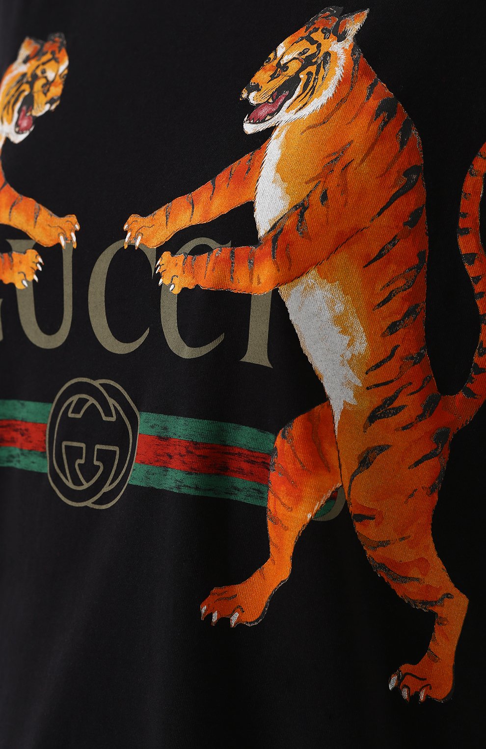 Хлопковая футболка свободного кроя с принтом GUCCI, арт. 492347/X3L16, фото 5