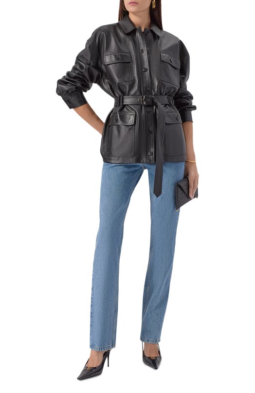 Кожаная куртка Saint Laurent 815253/YC2TF Чёрный  815253/YC2TF Фото 2