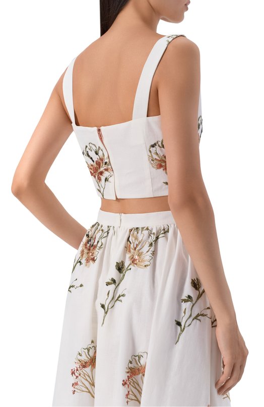 Топ из хлопка и льна OLOLOL OLTP011/3406.BQ102 Белый  OLTP011/3406.BQ102 Фото 4