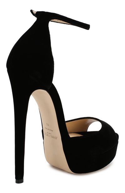 Текстильные босоножки max 150 JIMMY CHOO, арт. MAX 150/VEL, фото 4