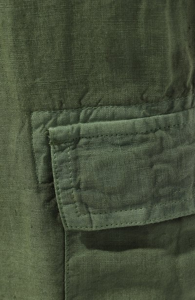 Льняные брюки-карго 120% LINO хаки цвета по цене 33950 руб., арт. 31ALIW290J/000F753/S00, фото 5 Льняные брюки-карго 120% LINO, арт. 31ALIW290J/000F753/S00, фото 5