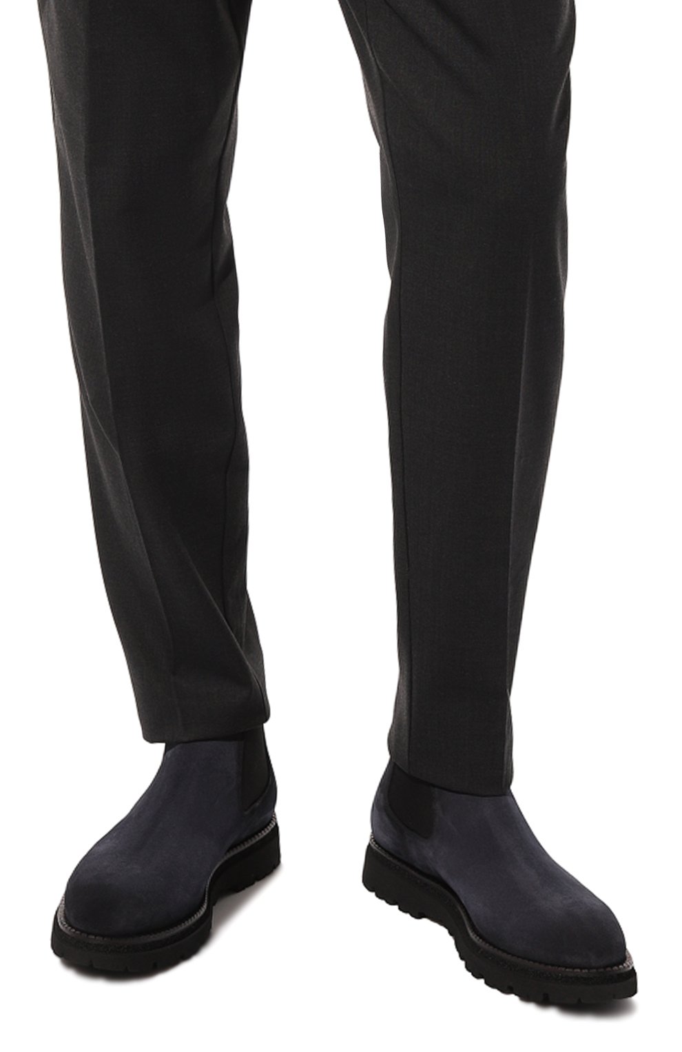 Замшевые челси MVST темно-синего цвета по цене 75650 руб., арт. 0128024.31360500, фото 3 Замшевые челси MVST, арт. 0128024.31360500, фото 3