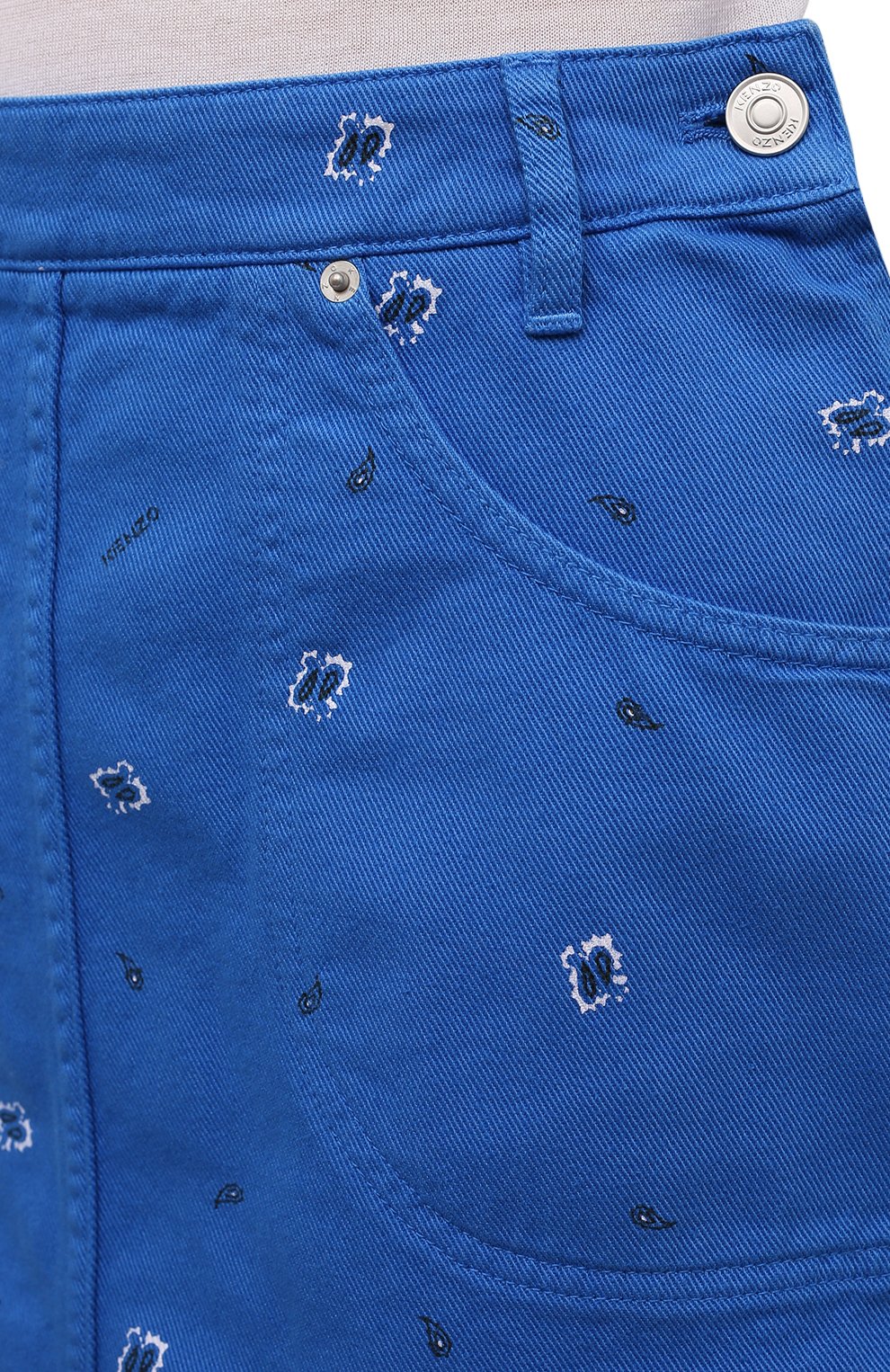 Джинсовая юбка KENZO голубого цвета по цене 33450 руб., арт. FC52DJ2599T5, фото 5 Джинсовая юбка KENZO, арт. FC52DJ2599T5, фото 5