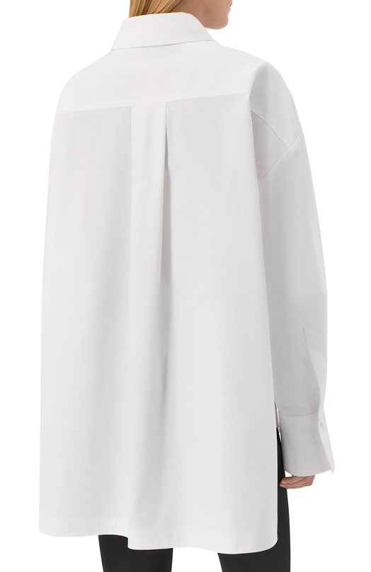 Хлопковая рубашка The Attico 260WCH00004/CCC052AA Белый  260WCH00004/CCC052AA Фото 4