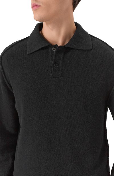Поло из шерсти и кашемира DANIELE FIESOLI черного цвета по цене 25000 руб., арт. DF1130, фото 5 Поло из шерсти и кашемира DANIELE FIESOLI, арт. DF1130, фото 5
