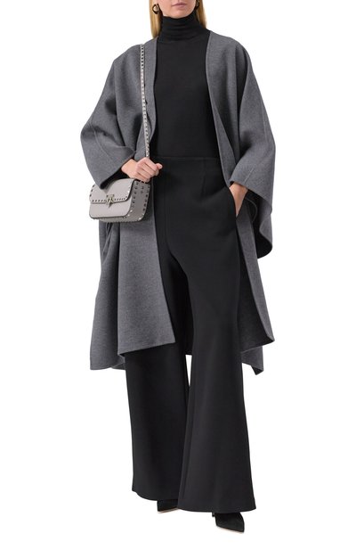Пончо из шерсти и кашемира VALENTINO серого цвета по цене 539500 руб., арт. 5B3CG4728MA, фото 2 Пончо из шерсти и кашемира VALENTINO, арт. 5B3CG4728MA, фото 2