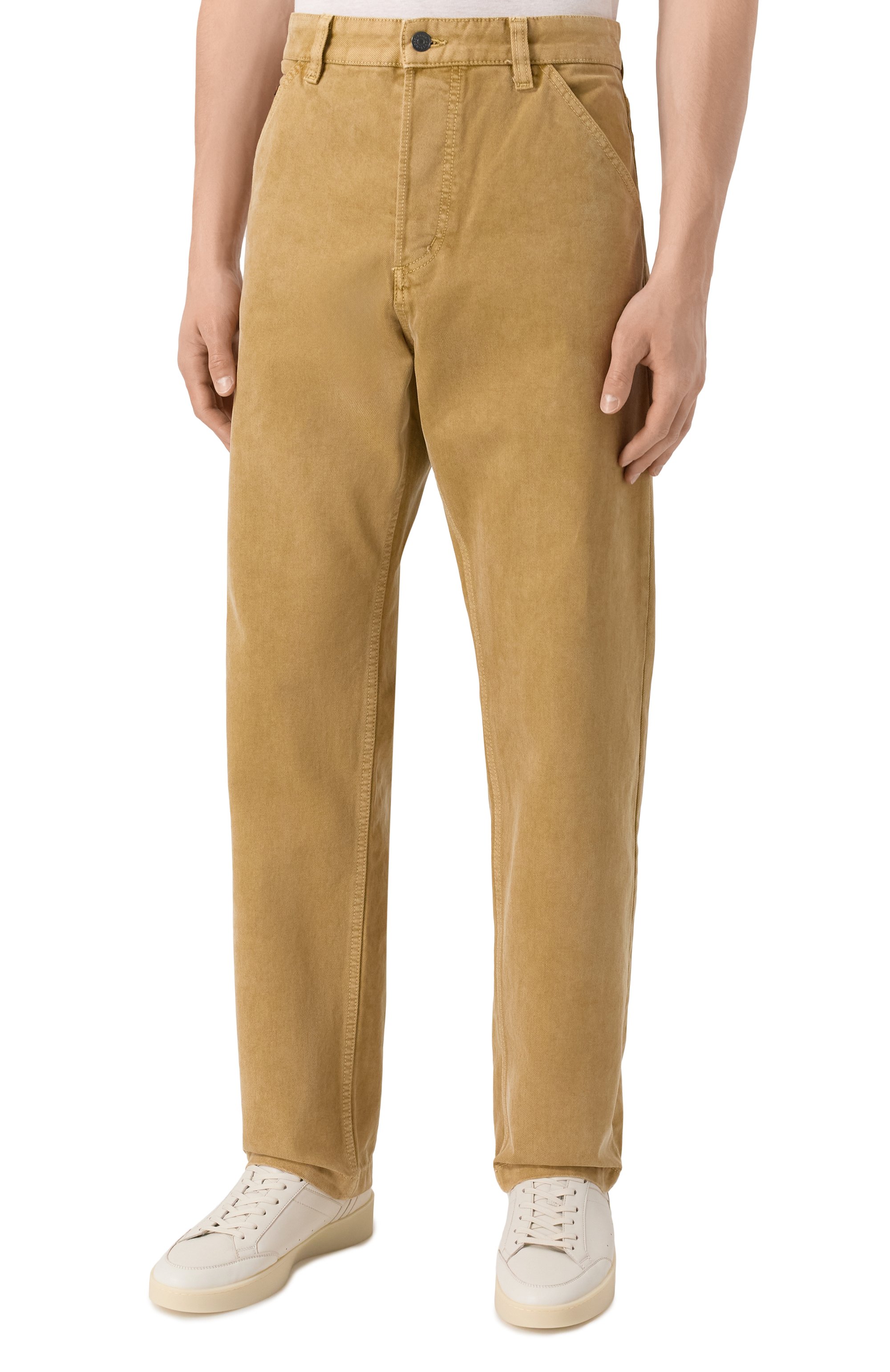 Джинсы BOSS ORANGE бежевого цвета по цене 26950 руб., арт. 50544643, фото 3 Джинсы BOSS ORANGE, арт. 50544643, фото 3