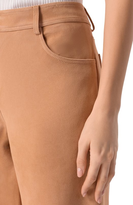 Замшевые брюки 12 STOREEZ 137321 Коричневый  137321 Фото 5