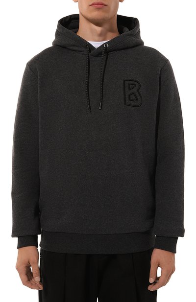 Хлопковое худи BOGNER темно-серого цвета по цене 39500 руб., арт. 88117729, фото 3 Хлопковое худи BOGNER, арт. 88117729, фото 3