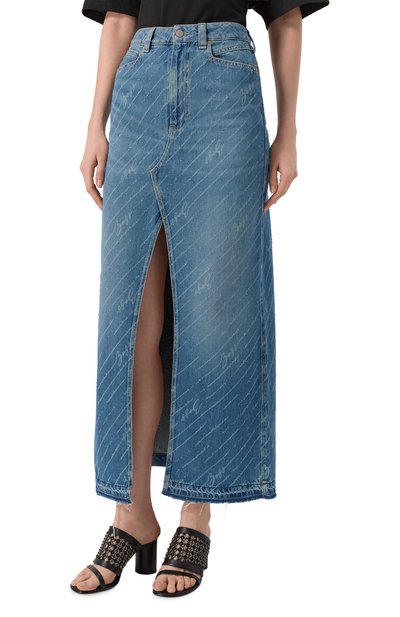 Джинсовая юбка BOSS ORANGE синего цвета по цене 21550 руб., арт. 50542445, фото 3 Джинсовая юбка BOSS ORANGE, арт. 50542445, фото 3