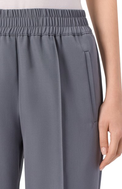 Шерстяные брюки DOLCE & GABBANA серого цвета по цене 98000 руб., арт. FTC6ZT/FU20W, фото 5 Шерстяные брюки DOLCE & GABBANA, арт. FTC6ZT/FU20W, фото 5