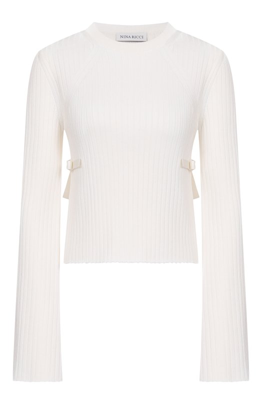 Пуловер из вискозы Nina Ricci 26PMPU005/ML0597 Кремовый 26PMPU005/ML0597