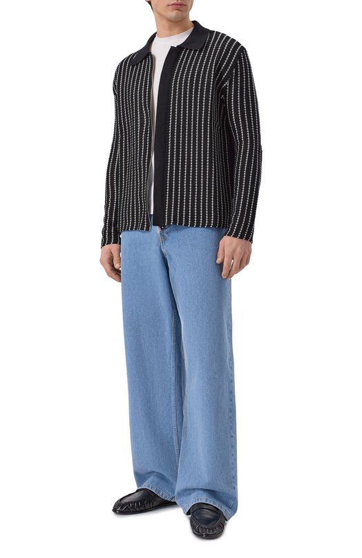 Хлопковый кардиган Jil Sander J22DL0358/J15467 Чёрно-белый  J22DL0358/J15467 Фото 2