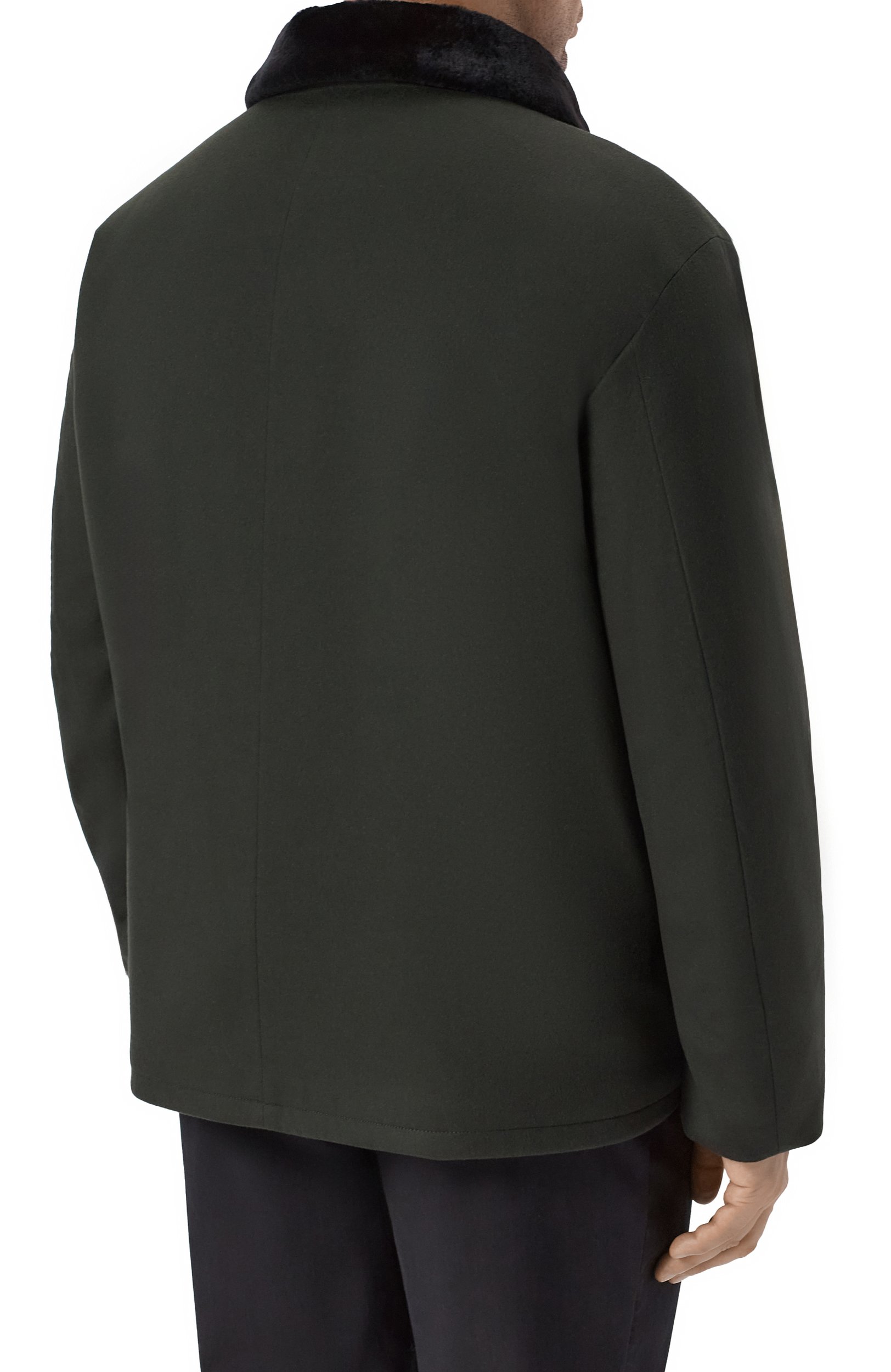 Кашемировое пальто с подкладкой из овчины GIORGIO ARMANI, арт. GM003926/TE13515, фото 4