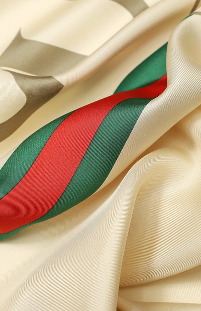 Шелковый платок с логотипом бренда GUCCI, арт. 529002/3G001, фото 2