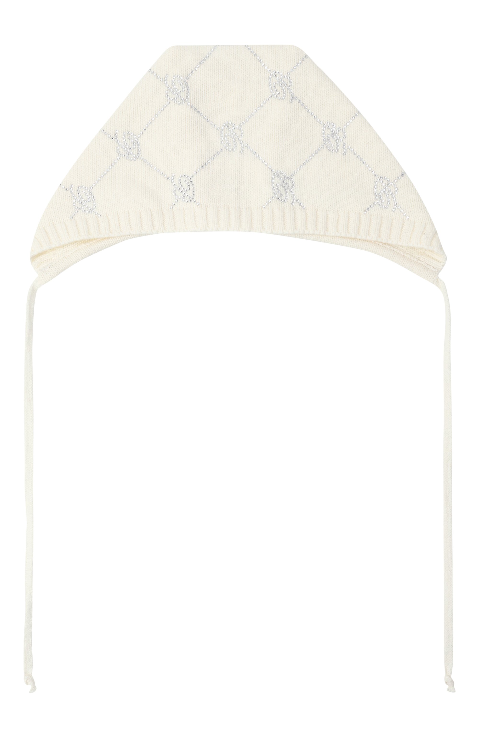 Шапка из хлопка и шерсти BLUMARINE кремового цвета по цене 11450 руб., арт. BNCP012C/FL011, фото 2 Шапка из хлопка и шерсти BLUMARINE, арт. BNCP012C/FL011, фото 2