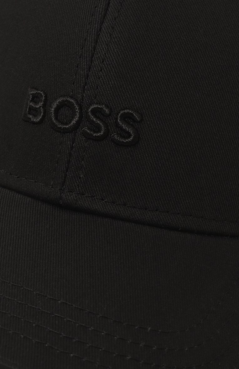 Женская хлопковая бейсболка BOSS черного цвета, арт. 50519889 | Фото 4 (Материал: Хлопок, Текстиль; Нос: Не проставлено)