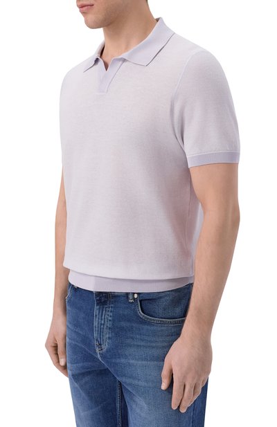 Поло из хлопка и лиоцелла BOSS, арт. 50560483, фото 3