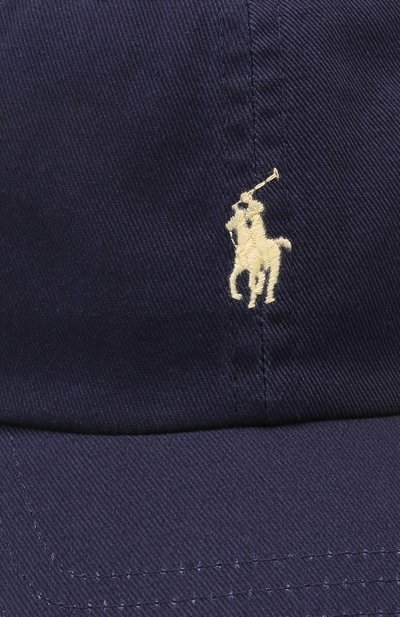 Хлопковая бейсболка POLO RALPH LAUREN темно-синего цвета по цене 3995 руб., арт. 321552489, фото 3 Хлопковая бейсболка POLO RALPH LAUREN, арт. 321552489, фото 3