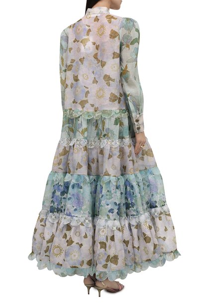 Платье изо льна и шелка ZIMMERMANN, арт. 2366DRHY, фото 4