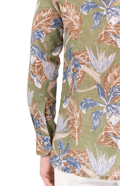 Рубашка из хлопка и льна KITON, арт. UMCNERH0928303, фото 5