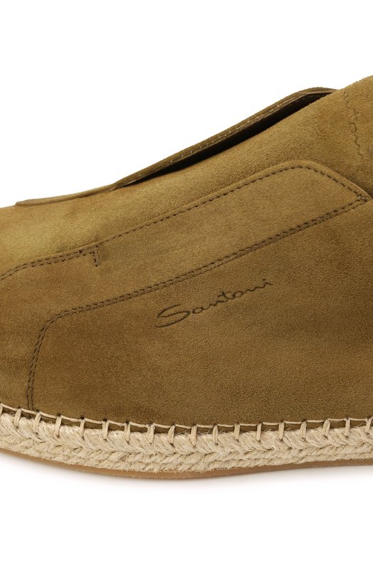 Замшевые эспадрильи Cleanic Santoni MBCG22091PBTTAYX Хаки  MBCG22091PBTTAYX Фото 7
