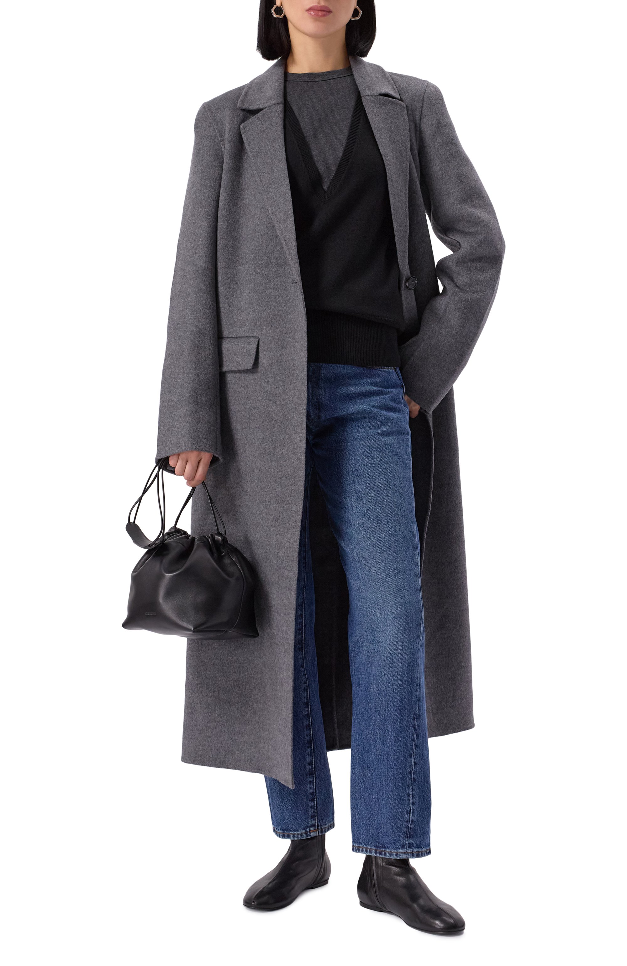 Шерстяной пуловер TOTEME черного цвета по цене 59200 руб., арт. 251-WRT4366-YA0133, фото 2 Шерстяной пуловер TOTEME, арт. 251-WRT4366-YA0133, фото 2