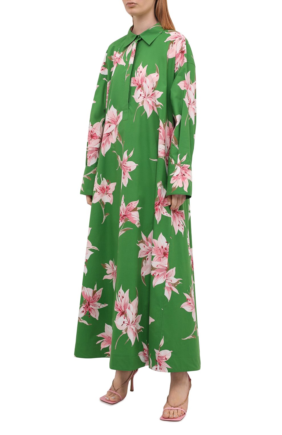 Хлопковое платье VALENTINO, арт. VB0VDBU66DC, фото 3