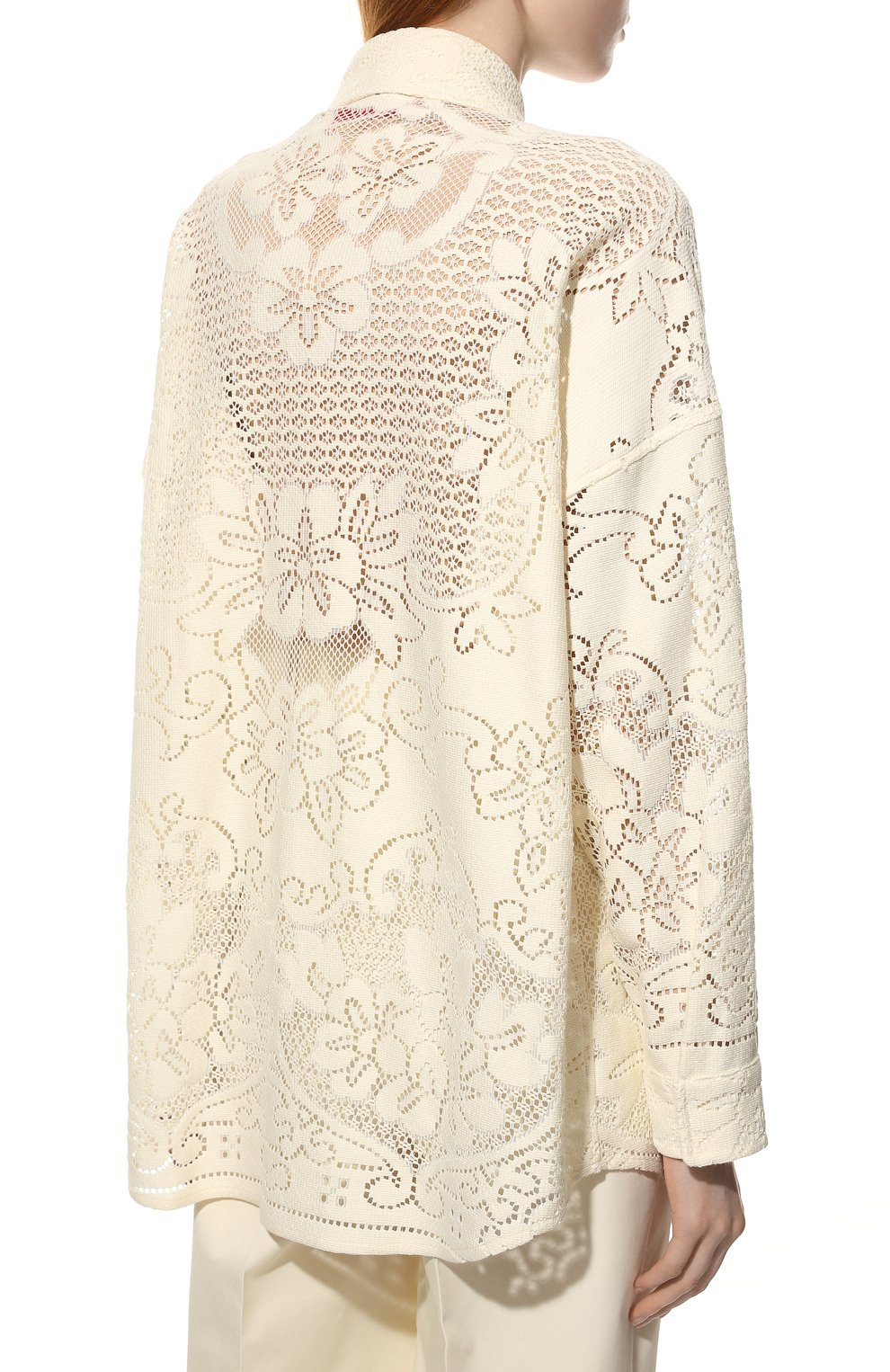 Хлопковая блузка VALENTINO, арт. XB3CI0R16W3, фото 4