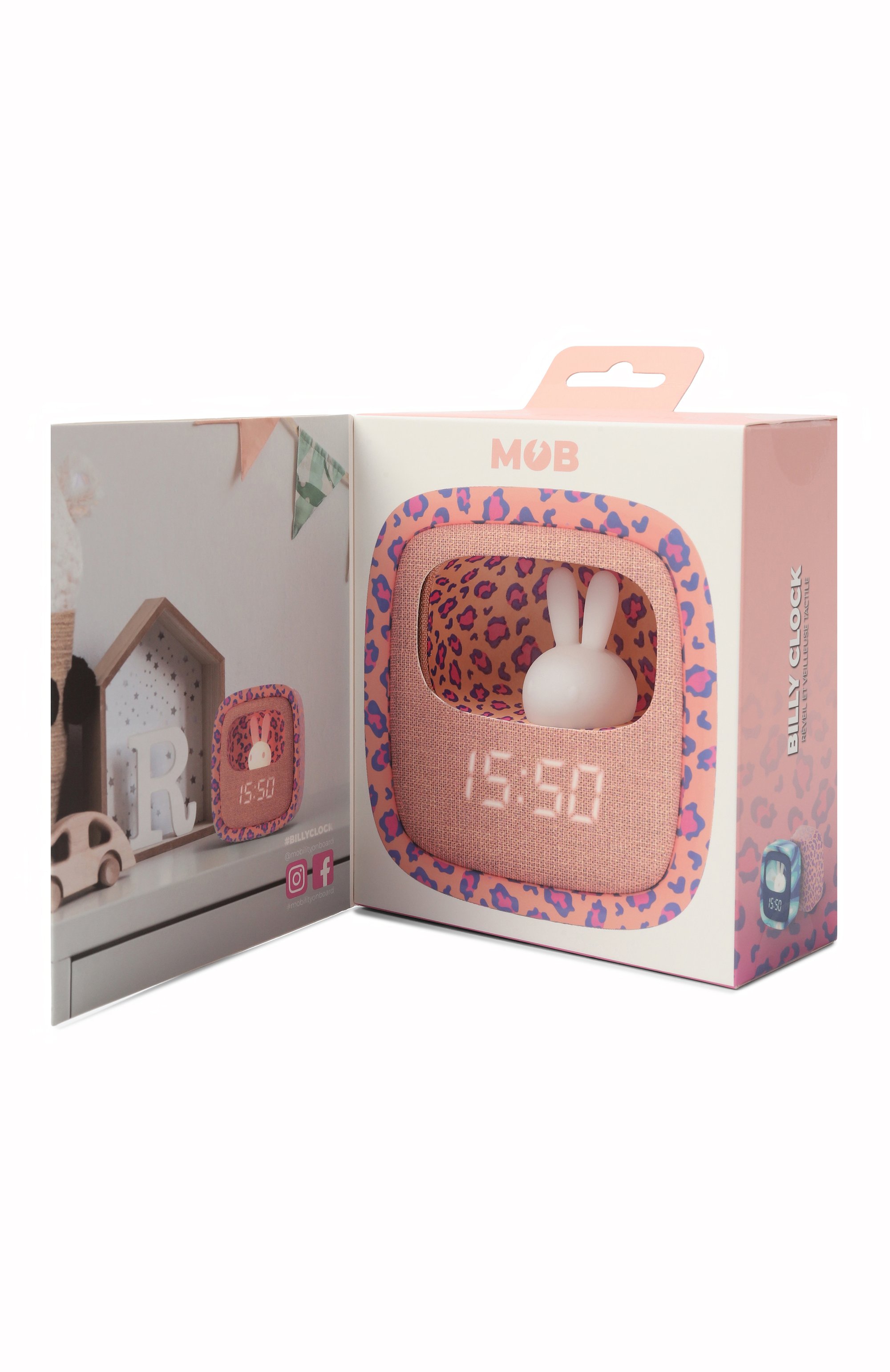 Светильник-часы billy clock - pink leopard PLAYFOREVER, арт. BILLY-LEOPK-01, фото 2