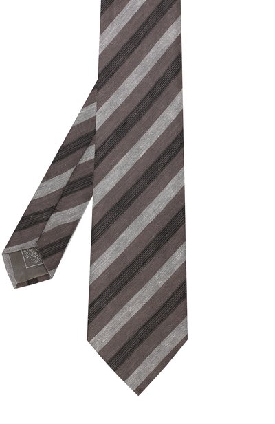 Галстук из смеси льна и шелка BRIONI коричневого цвета по цене 26600 руб., арт. 063I00/P7461, фото 2 Галстук из смеси льна и шелка BRIONI, арт. 063I00/P7461, фото 2