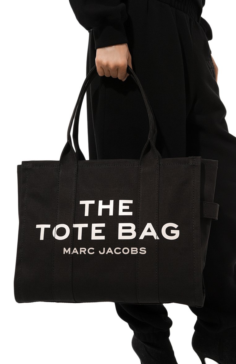 Женская сумка the tote bag MARC JACOBS (THE) черного цвета, арт. M0016156 | Фото 2 (Сумки-технические: Сумки-шопперы; Материал: Текстиль; Размер: large; Материал сплава: Проставлено; Драгоценные камни: Проставлено; Нос: Не проставлено)