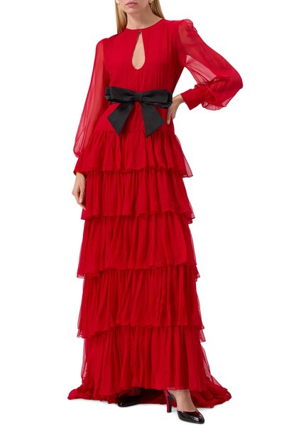 Шелковое платье VALENTINO, арт. 6B0VDL30/2UP, фото 3