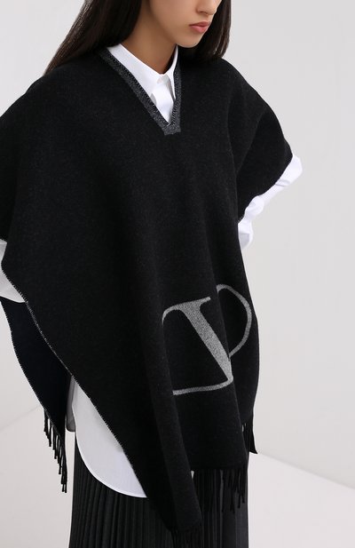 Пончо из кашемира и шерсти VALENTINO, арт. UW2EA018/LWP, фото 3