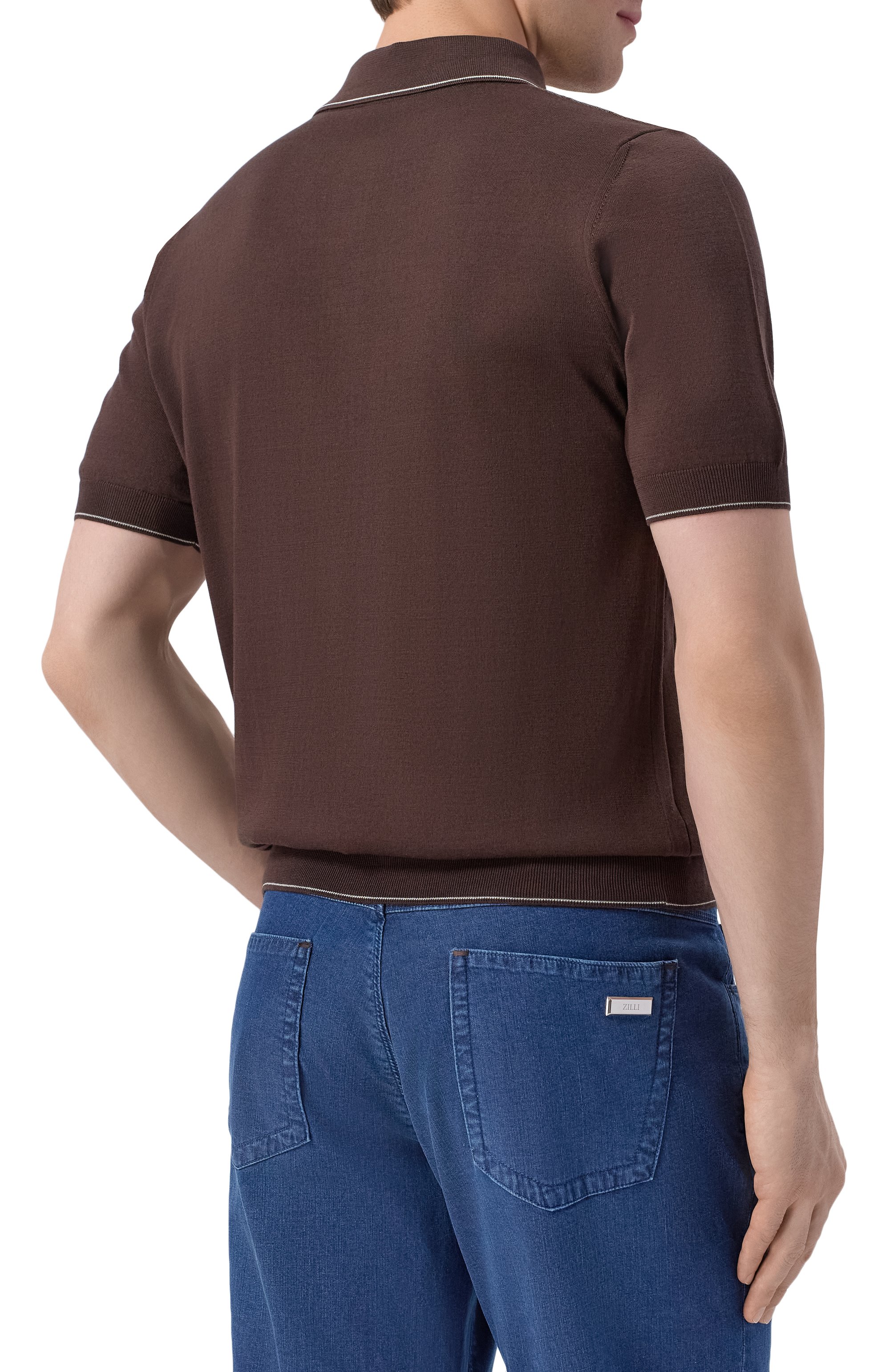 Поло из шелка и хлопка ZILLI, арт. KBP002M0107VCRC00, фото 4