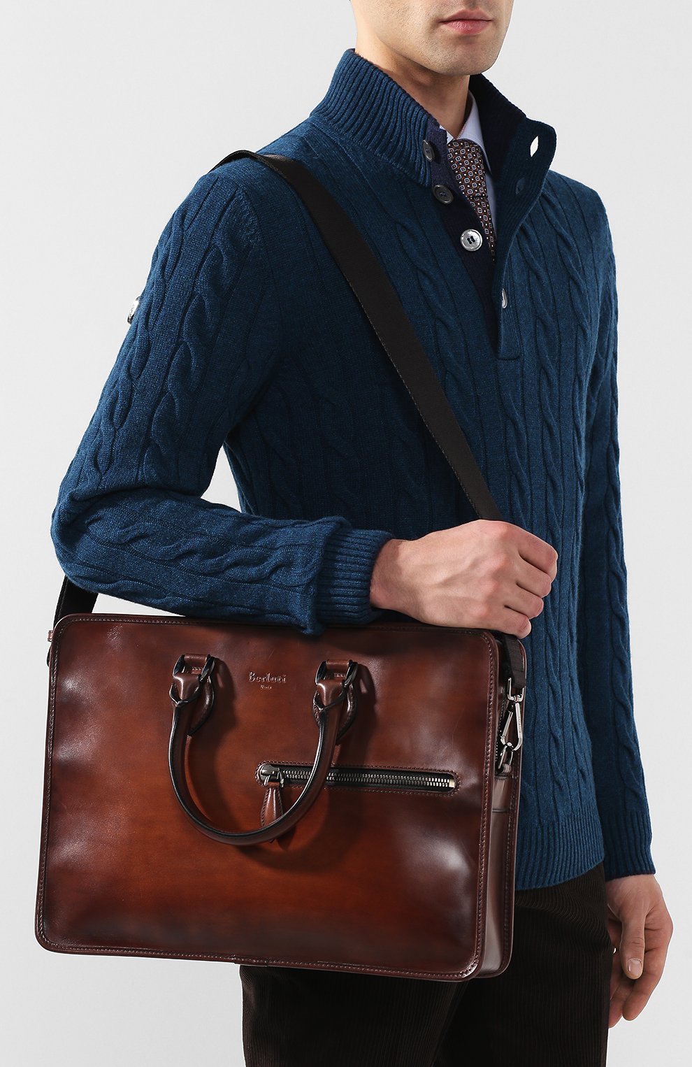 Кожаный портфель с плечевым ремнем BERLUTI, арт. M149260, фото 5