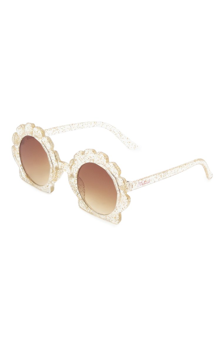 Детские солнцезащитные очки BILLIEBLUSH золотого цвета, арт. U20803 | Фото 1 (Нос: Не проставлено; Материал: Синтетический материал, Текстиль; Автоматизация состава: Проставлено)
