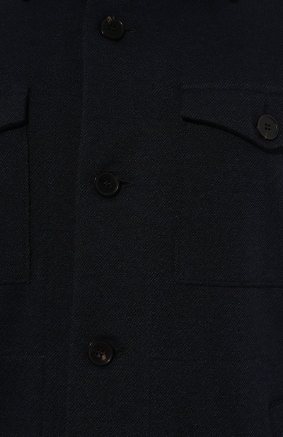 Куртка-рубашка из хлопка и шерсти HARRIS WHARF LONDON темно-синего цвета по цене 55850 руб., арт. C9320MTF, фото 5 Куртка-рубашка из хлопка и шерсти HARRIS WHARF LONDON, арт. C9320MTF, фото 5