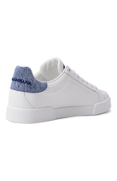 Женские кожаные кеды portofino light DOLCE & GABBANA белого цвета, арт. CK2318/A6H53 | Фото 5 (Подошва: Платформа; Материал внутренний: Текстиль, Натуральная кожа; Материал внешний: Натуральная кожа; Материал утеплителя: Без утеплителя; Кросс-КТ: Низкие; Стили: Кэжуэл; Размерность: Идёт в размер; Автоматизация ТО: Проставлено; Автоматизация состава: Проставлено)