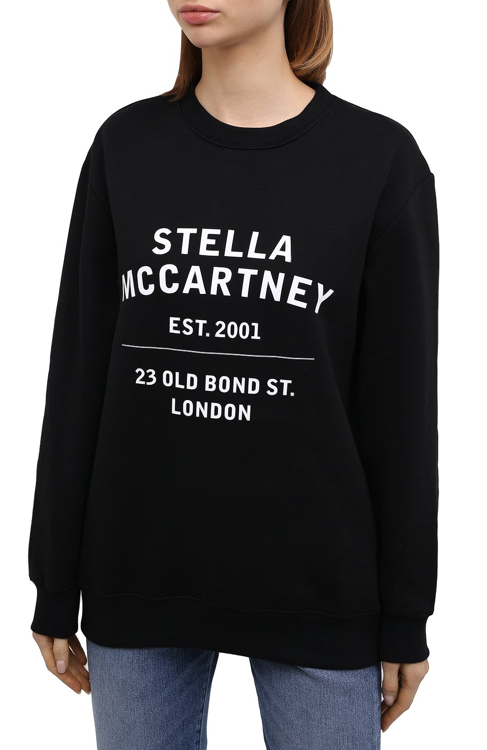 Хлопковый свитшот STELLA MCCARTNEY черного цвета по цене 49700 руб., арт. 601847/SMP83, фото 3 Хлопковый свитшот STELLA MCCARTNEY, арт. 601847/SMP83, фото 3