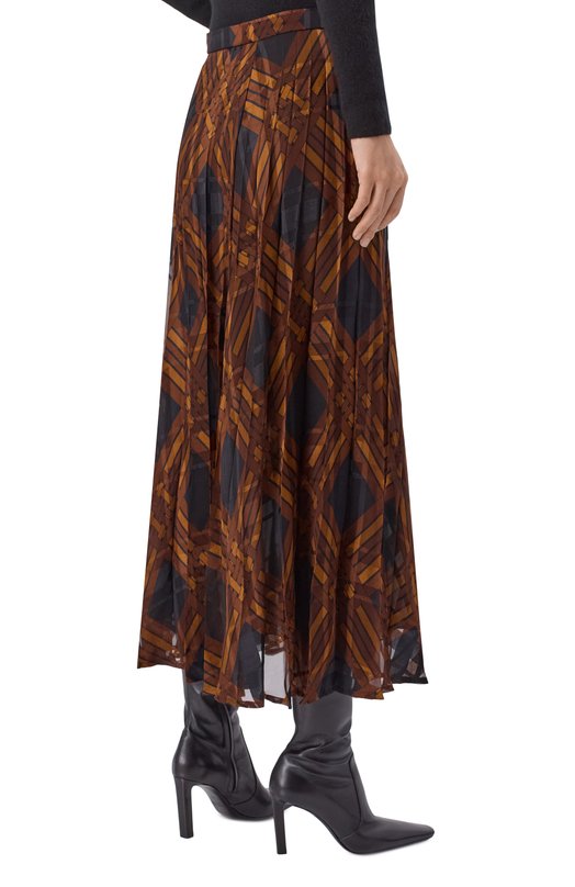 Шелковая юбка Saint Laurent 840529/Y4J61 Разноцветный  840529/Y4J61 Фото 4