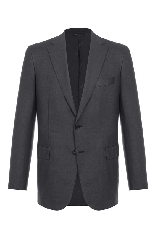 Шерстяной пиджак Brioni RA000L/P5AMI_1 Серый RA000L/P5AMI_1