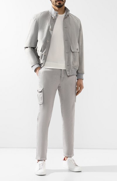 Брюки-карго изо льна и хлопка KITON, арт. UFPPCAJ07R61, фото 2