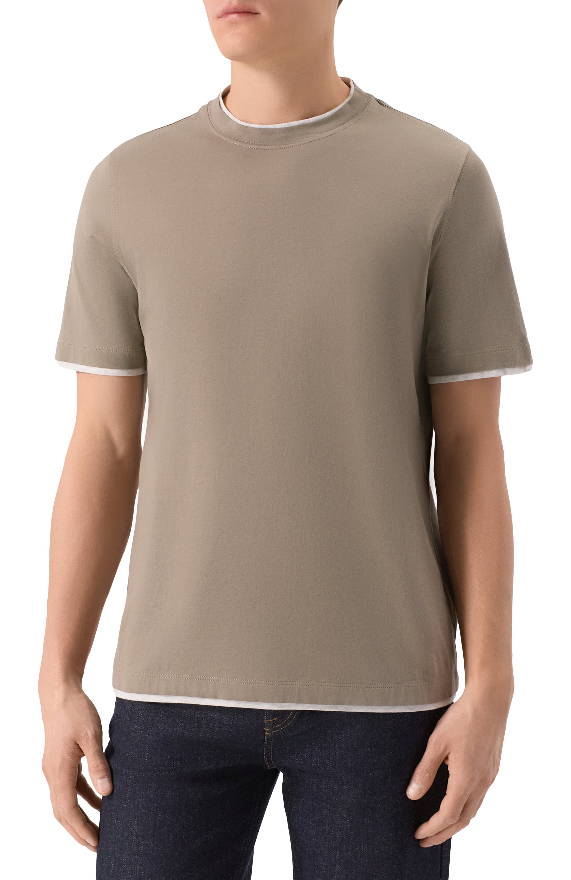 Хлопковая футболка BRUNELLO CUCINELLI, арт. M0B137427, фото 3