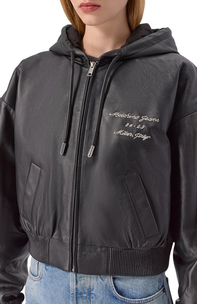 Кожаный бомбер M05CH1NO JEANS, арт. A3705/8216, фото 5