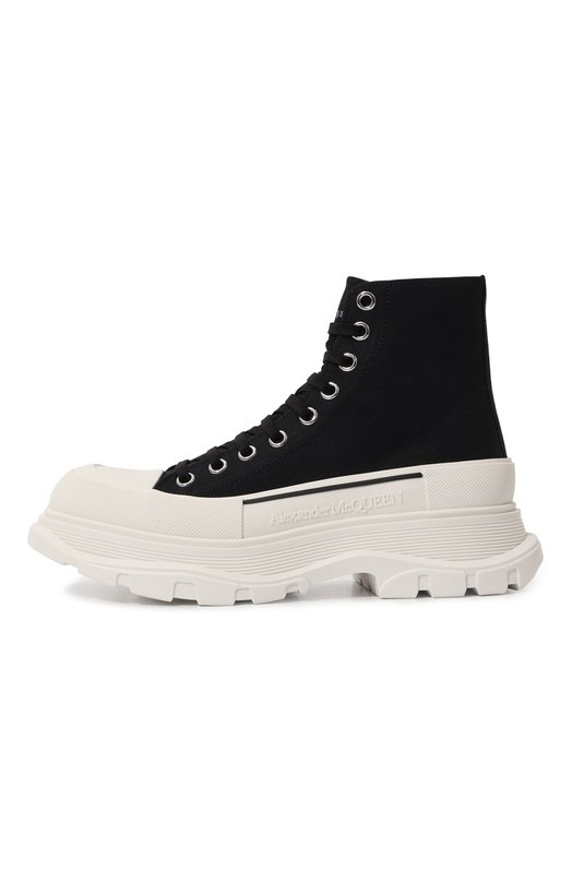 Текстильные ботинки Tread Slick Alexander McQueen 697080/W4MV2 Чёрно-белый  697080/W4MV2 Фото 4