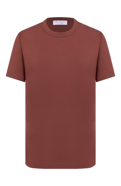 Женская хлопковая футболка BRUNELLO CUCINELLI, арт. M0T81BI100